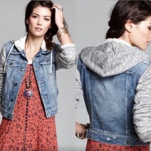 Free People Distressed Denim Jacket Small